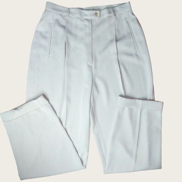 🌼4/$30 Un Deux Trois Beige Ivory Straight Trousers - Picture 1 of 10
